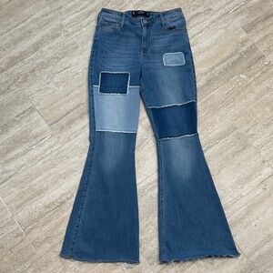 Hollister Denim Patchwork Flare Jeans